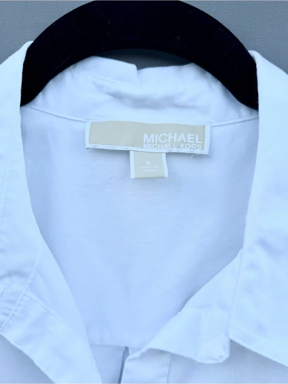 Michael Kors Lightweight White Button-Down Shirt | Size 8